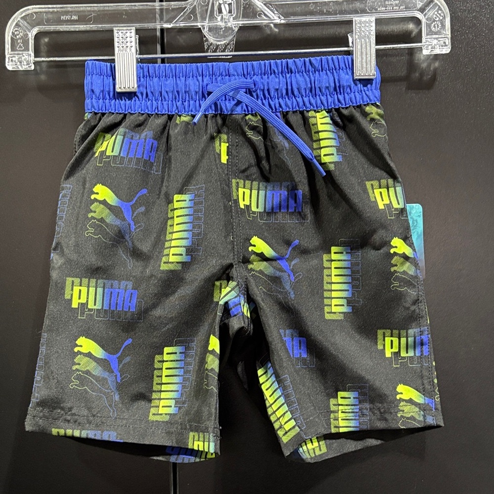 Puma Elastic waist,drawstring, panty lined,back pocket, Puma Logo,swim trunks